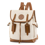 Vintage Canvas Backpack for College Students: Small Bookbag with Large Capacity, Ideal for Traveling