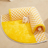 Winter Warm Cat Tunnel Nest: Detachable and Washable Cat Bed, Enclosed Escape House, Cozy Autumn and Winter Cat Mat