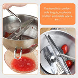 Manual Rotary Food Mill Stainless Steel Vegetable Strainer Potato Masher Grinder with 3 Milling Discs Dishwasher Safe