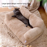 All-Season Large Pet Sofa: Winter Warm Cat Bed, Removable and Washable Kennel, Essential Cat Supplies