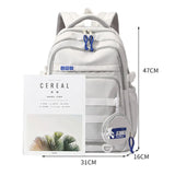 Middle School Girls' Simple Backpack: Lightweight with Large Capacity, Ideal for High School and Carrying Books