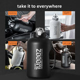 1.5/2L Water Bottle with Handle and Straw Stainless Steel Thermos Bottle Outdoor Portable Large Capacity Water Jug for Gym Sport