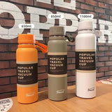 Stainless Steel Sport Vacuum Flask: Available in 650ML, 850ML, and 1100ML, Ideal for Outdoor Activities