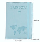 Passport Protection Cover: Leather Map Print Holder for Women and Men, Ideal for Air Tickets, Bank Cards, and Travel Wallet