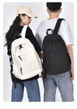 Large Capacity Simple Backpack: Lightweight and Solid-Colored, Ideal for College Girls and Students' School Bags