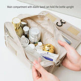 High-Quality Waterproof Travel Makeup Bag with Hook, Women's Toiletries Organizer, Ideal for Bathroom, Neceser Wash Pouch