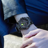 Men's Sport Chronograph Watch - Waterproof Quartz Analog-Digital Wristwatch with Silicone Strap