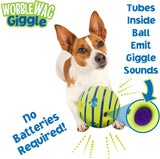 Glowing Wobble Wag Giggle Ball: Fun Interactive Dog Toy, Makes Giggle Sounds When Rolled or Shaken, Featured on TV, Loved by Pets