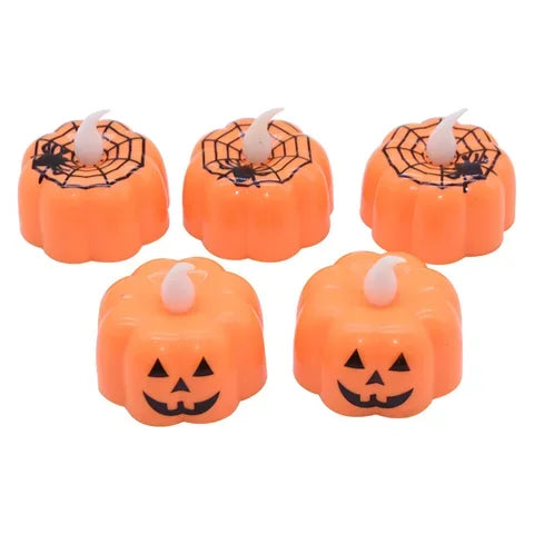 LED Lights Pumpkin Candle Light Lantern Lamp Ornaments Props Halloween Party Supplies Decorations for Home. Available in Sets of 1, 2, or 3 pieces.