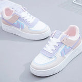 Fresh Spring & Autumn Casual Sports Shoes: Comfortable, Round Toe, Thick Soles, with Random Letter Upper