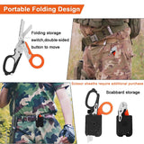 Multifunctional Folding Scissors: Tactical Stainless Steel Scissors for First Aid and Outdoor Activities - Versatile Gadget