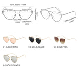 Classic Cat Eye Sunglasses for Women: Fashionable Metal Big Cateye Sun Glasses, Stylish Shades for Summer Vacation