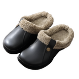 Winter Plush Waterproof Slippers: Warm Eva Fur Clogs for Men and Women