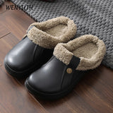 Winter Plush Waterproof Slippers: Warm Eva Fur Clogs for Men and Women