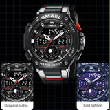 Men's Luxury Military Sport Watch – Waterproof Quartz Digital Wristwatch with Dual Display and Alarm