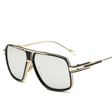 High-End Men's Sunglasses featuring Mirrored Lenses featuring Mirrored Lenses - Retro Square Designer Shades