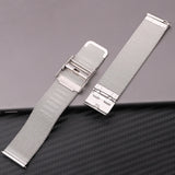 Stainless Steel Mesh Watch Strap – Unisex Replacement Bracelet in 16mm, 18mm, 20mm, and 22mm Sizes | Available in Various Colors with Quick Release Feature