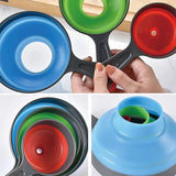 3-Pack Collapsible Silicone Canning Funnels – Wide Mouth Funnels for Mason Jars and Oil Pots – Essential Kitchen Gadgets