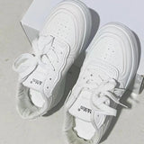 Fresh Spring & Autumn Casual Sports Shoes: Comfortable, Round Toe, Thick Soles, with Random Letter Upper