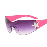 High-End Rebel Athletic Sunglasses for Women - Single-Lens Sun Shades with UV400 Protection, Trendsetting Fashion Eyewear