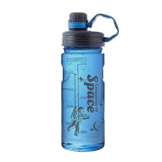 Transparent Plastic 1-Liter Sports Bottle: BPA-Free and Portable for Outdoor Travel, Perfect for Hydration on the Go