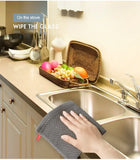 6-Piece Honeycomb Absorbent Cleaning Towels: No-Trace Solution for Kitchen and Tableware Cleaning