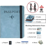 Vintage RFID-Blocking Passport Holder - Anti-Theft Brush Travel Wallet - Secure Cover for Passport, Cards, ID, SIM, and Bank