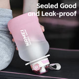 1.5/2L Sports Water Bottle with Straw Large Capacity Gradient Frost Drinking Bottles Outdoor Portable Water Jug for Fitness Gym