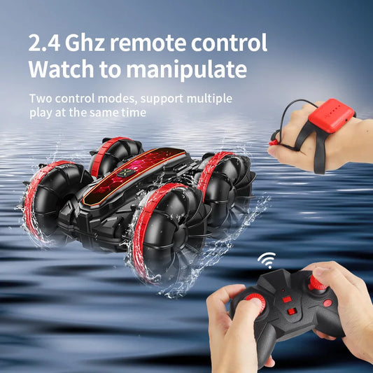 Double-Sided Stunt Remote Control Aquatic Vehicle - A Fun Beach Toy.