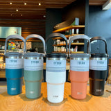 Stainless Steel Thermal Vacuum Mug: Available in 600ml, 750ml, and 900ml, Non-slip and Leak-Proof, Perfect for Coffee, Milk Tea, and Water