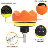 Foam Pad Buffer Kit for Car Polishing: Includes Polishing Sponge Pads for Auto, Motorcycle, and Motor Vehicles, Ideal for Removing Scratches