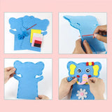 Five Animal Hand Puppets Set: Perfect for Educational Storytelling and Family Games, DIY Non-Woven Handcrafted Kit for Creative Play