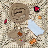 Labubu Doll Animal Overalls Fashion Set – Cute White Shirt, Hat & Outfit Accessories for 17cm Plush Dolls
