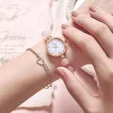 Stylish Women's Watch with Premium Natural Mother-of-Pearl Bracelet, Quartz Movement Wristwatch - Perfect Gift