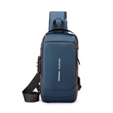 Waterproof Men's Crossbody Chest Bag: USB Shoulder Sling Pack