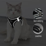 Puppy and Cat Chest Harness: Soft, Breathable Collar with Reflective Traction Rope for Safe and Comfortable Walks