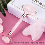 Crystal Stone Gua Sha Massage Board and Face Roller for Skin Care, Beauty Tool