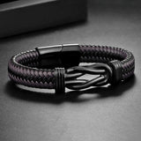 Men's Infinity Knot Leather Bracelet – Handmade Braided Design in Black & Brown with Stainless Steel | Elegant Gift Jewelry