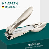 MR.GREEN Anti-Splash Stainless Steel Nail Clippers: Fingernail Cutter with Bionics Design, Manicure Tool