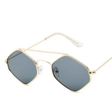 Polygonal Sunglasses for Women and Men - Clear Color, Ideal for Driving and Summer Accessories