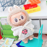 Hooded Jumpsuit Poncho Outfit for 17cm Labubu – Cute Mini Plush Doll Clothes & Accessories for Fans and Dress-Up Gifts
