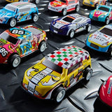 Mini Car Collection: 20-50 Piece Set of Inertia Pull Back Vehicles, Plastic Models, Perfect Birthday Gift for Boys and Toddlers