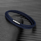 Double-Layer Lucky Rope Bracelet – High-Quality Design with Black Magnetic Buckle | Fashion Jewelry for Couples