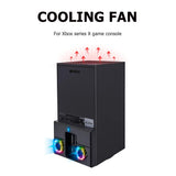 Upgraded Colorful Cooling Fan with USB Port and Dual Radiator Fans for Xbox Series X Game Console Controller, Designed for Vertical Stand Placement