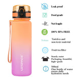 UZSPACE 500ml Reminder Timeline Water Bottle: Includes Bounce Lid, Leakproof Frosted Tritan Cup, Ideal for Outdoor Sports