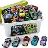 Mini Car Collection: 20-50 Piece Set of Inertia Pull Back Vehicles, Plastic Models, Perfect Birthday Gift for Boys and Toddlers