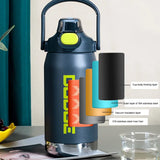 Large-Capacity Stainless Steel Thermos Bottle: Available in 950ml and 1200ml, Portable Tumbler for Outdoor Activities