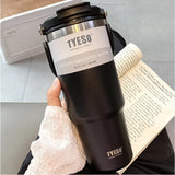 Tyeso Stainless Steel Coffee Cup: Portable Vacuum Thermos Bottle, Insulated Mug for Hot or Cold Drinks