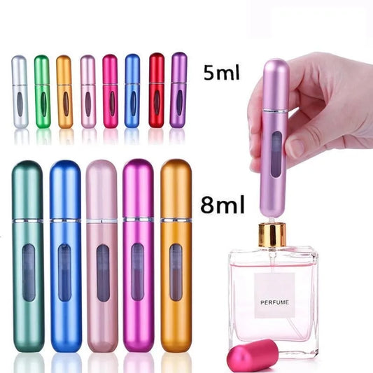 Portable Refillable Perfume Atomizer: Travel Spray Bottle, 5ml/8ml