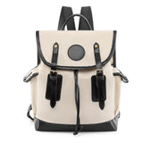 Vintage Canvas Backpack for College Students: Small Bookbag with Large Capacity, Ideal for Traveling